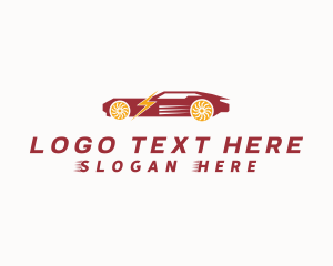 Carpool - Fast Lightning Car logo design