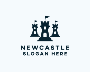 Flag Castle Tower Logo