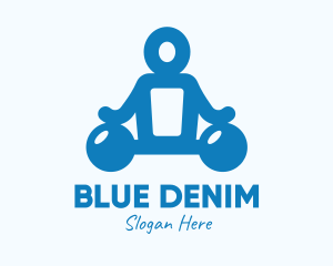 Blue Fitness Gym Instructor logo design