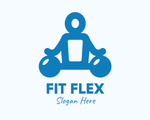 Gym - Blue Fitness Gym Instructor logo design