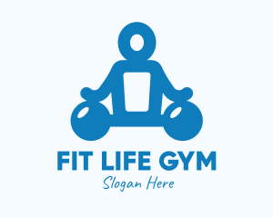 Gym - Blue Fitness Gym Instructor logo design