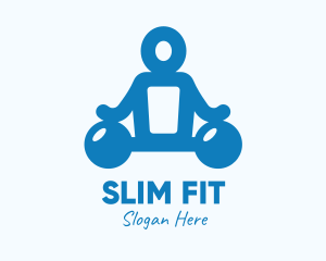 Blue Fitness Gym Instructor logo design