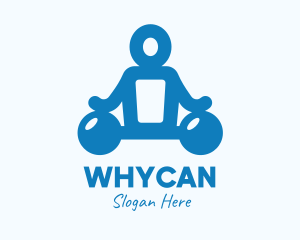 Weightlifting - Blue Fitness Gym Instructor logo design