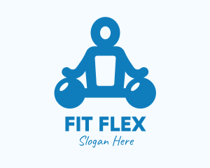 Fitness - Blue Fitness Gym Instructor logo design