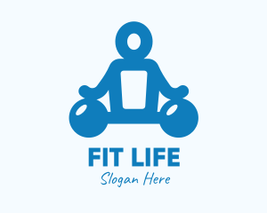 Fitness - Blue Fitness Gym Instructor logo design