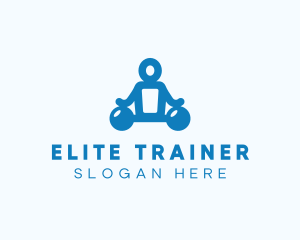 Blue Fitness Gym Instructor logo design