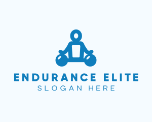 Blue Fitness Gym Instructor logo design