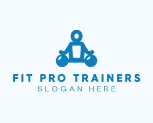 Blue Fitness Gym Instructor logo design