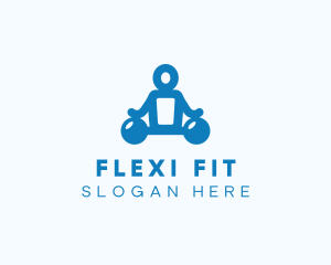 Blue Fitness Gym Instructor logo design