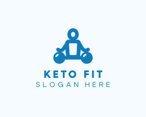 Blue Fitness Gym Instructor logo design