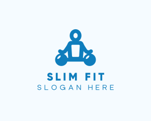 Blue Fitness Gym Instructor logo design