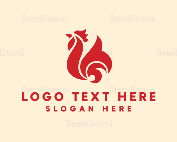 Tribal Chicken Rooster Logo