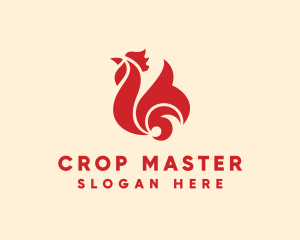 Tribal Chicken Rooster  logo design