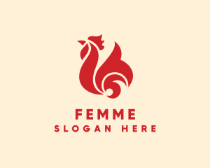 Tribal Chicken Rooster  logo design