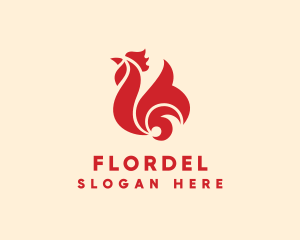 Tribal Chicken Rooster  logo design