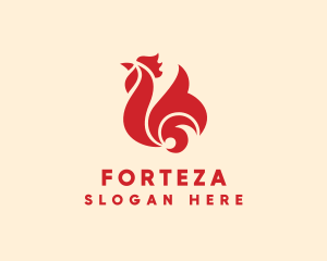 Tribal Chicken Rooster  logo design