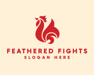 Tribal Chicken Rooster  logo design