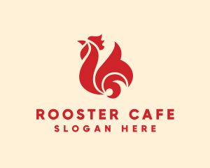 Rooster - Tribal Chicken Rooster logo design
