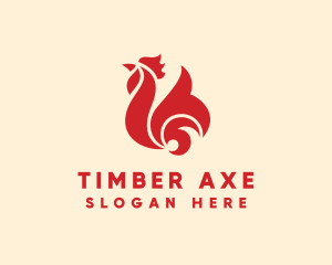 Tribal Chicken Rooster  logo design