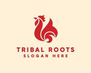 Tribal - Tribal Chicken Rooster logo design