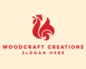 Tribal Chicken Rooster  logo design