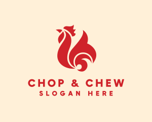 Tribal Chicken Rooster  logo design