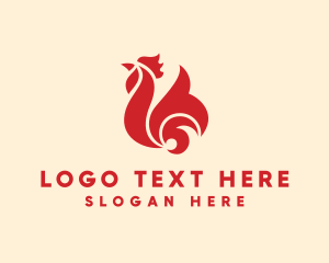 Tribal Chicken Rooster  Logo