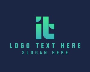 Programmer - Business Letter IT Monogram logo design
