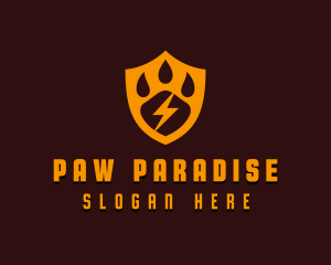 Paw Pet Shield logo design