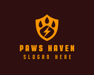 Paw Pet Shield logo design