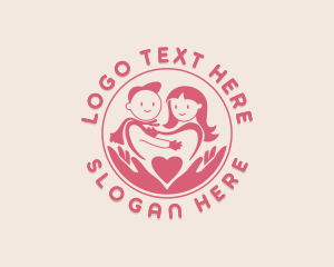 Couple - Heart Parenting Counseling logo design