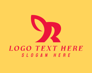 Veterinary - Red Animal Letter R logo design
