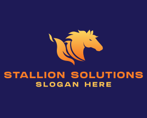 Stallion - Stallion Horse Fire logo design