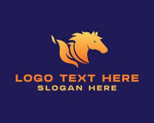 Flame - Stallion Horse Fire logo design