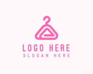 Pink Hanger Letter A Logo