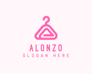 Pink Hanger Letter A logo design