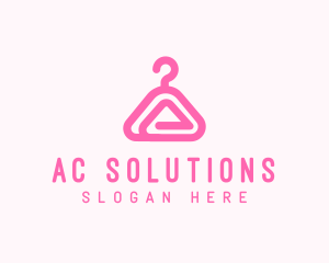 Pink Hanger Letter A logo design