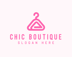 Trendy - Pink Hanger Letter A logo design