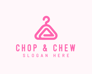 Pink Hanger Letter A logo design