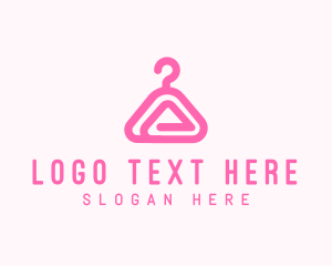 Pink Hanger Letter A Logo