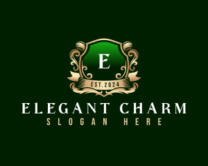 Elegant Crest Shield logo design