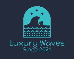 Surf Ocean Waves logo design