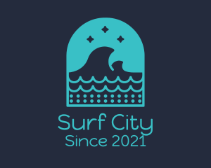 Surf Ocean Waves logo design