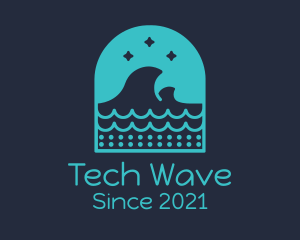 Surf Ocean Waves logo design