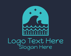 Surf Ocean Waves Logo