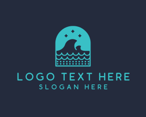 Surf Ocean Waves logo design