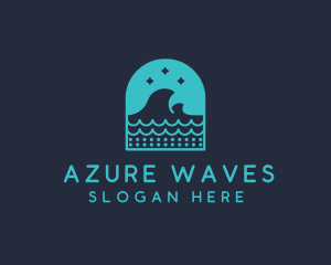 Surf Ocean Waves logo design