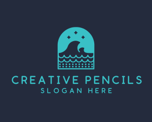 Surf Ocean Waves logo design