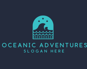 Surf Ocean Waves logo design