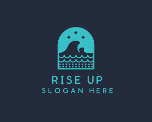 Surf Ocean Waves logo design